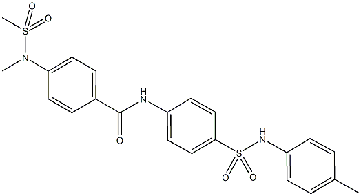 4-[methyl(methylsulfonyl)amino]-N-[4-(4-toluidinosulfonyl)phenyl]benzamide Struktur