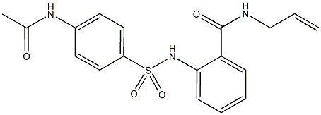 2-({[4-(acetylamino)phenyl]sulfonyl}amino)-N-allylbenzamide Struktur