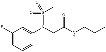 2-[3-fluoro(methylsulfonyl)anilino]-N-propylacetamide Struktur