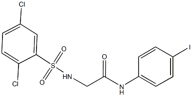 2-{[(2,5-dichlorophenyl)sulfonyl]amino}-N-(4-iodophenyl)acetamide Struktur