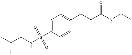 N-ethyl-3-{4-[(isobutylamino)sulfonyl]phenyl}propanamide Struktur