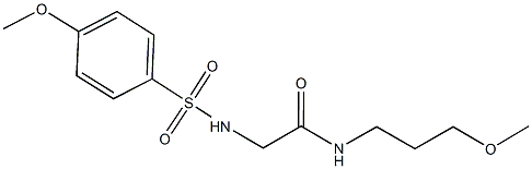 2-{[(4-methoxyphenyl)sulfonyl]amino}-N-(3-methoxypropyl)acetamide Struktur