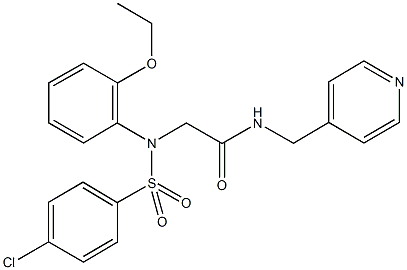 2-{[(4-chlorophenyl)sulfonyl]-2-ethoxyanilino}-N-(4-pyridinylmethyl)acetamide Struktur