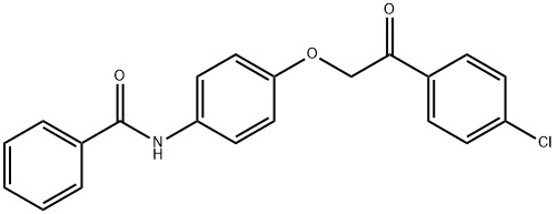 N-{4-[2-(4-chlorophenyl)-2-oxoethoxy]phenyl}benzamide Struktur