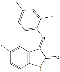 3-[(2,4-dimethylphenyl)imino]-5-methyl-1,3-dihydro-2H-indol-2-one Struktur