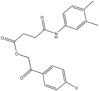 2-(4-fluorophenyl)-2-oxoethyl 4-(3,4-dimethylanilino)-4-oxobutanoate Struktur