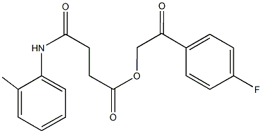 2-(4-fluorophenyl)-2-oxoethyl 4-oxo-4-(2-toluidino)butanoate Struktur