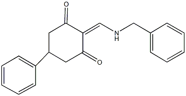 2-[(benzylamino)methylene]-5-phenyl-1,3-cyclohexanedione Struktur