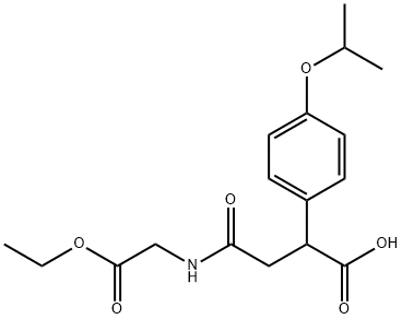 4-[(2-ethoxy-2-oxoethyl)amino]-2-(4-isopropoxyphenyl)-4-oxobutanoic acid Struktur