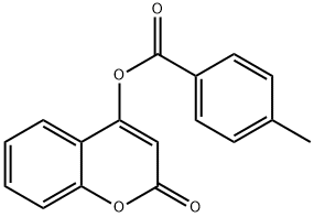 2-oxo-2H-chromen-4-yl 4-methylbenzoate Struktur