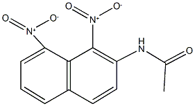 N-{1,8-bisnitro-2-naphthyl}acetamide Struktur