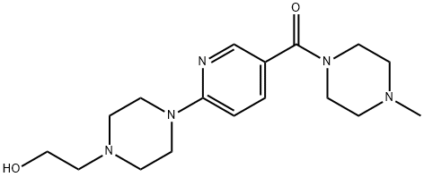 2-(4-{5-[(4-methyl-1-piperazinyl)carbonyl]-2-pyridinyl}-1-piperazinyl)ethanol Struktur