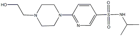 6-[4-(2-hydroxyethyl)-1-piperazinyl]-N-isopropyl-3-pyridinesulfonamide Struktur