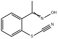 2-(N-hydroxyethanimidoyl)phenyl thiocyanate Struktur