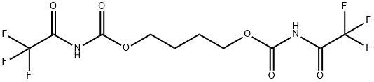 4-({[(trifluoroacetyl)amino]carbonyl}oxy)butyl trifluoroacetylcarbamate Struktur