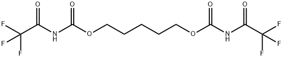 5-({[(trifluoroacetyl)amino]carbonyl}oxy)pentyl trifluoroacetylcarbamate Struktur