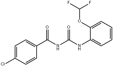 N-(4-chlorobenzoyl)-N'-[2-(difluoromethoxy)phenyl]urea Struktur