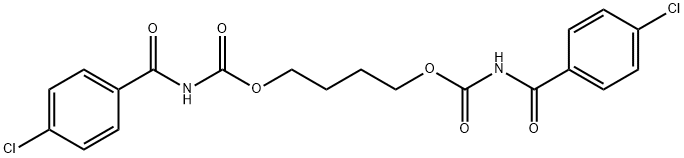 4-({[(4-chlorobenzoyl)amino]carbonyl}oxy)butyl 4-chlorobenzoylcarbamate Struktur