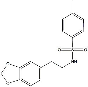 N-[2-(1,3-benzodioxol-5-yl)ethyl]-4-methylbenzenesulfonamide Struktur