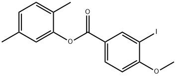 2,5-dimethylphenyl 3-iodo-4-methoxybenzoate Struktur