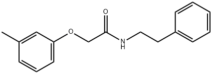 2-(3-methylphenoxy)-N-(2-phenylethyl)acetamide Struktur