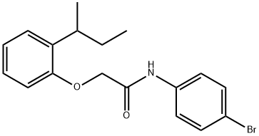 N-(4-bromophenyl)-2-(2-sec-butylphenoxy)acetamide Struktur