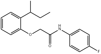 2-(2-sec-butylphenoxy)-N-(4-fluorophenyl)acetamide Struktur