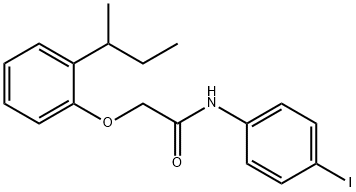 2-(2-sec-butylphenoxy)-N-(4-iodophenyl)acetamide Struktur