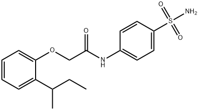 N-[4-(aminosulfonyl)phenyl]-2-(2-sec-butylphenoxy)acetamide Struktur