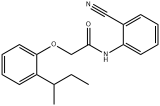 2-(2-sec-butylphenoxy)-N-(2-cyanophenyl)acetamide Struktur