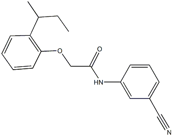 2-(2-sec-butylphenoxy)-N-(3-cyanophenyl)acetamide Struktur