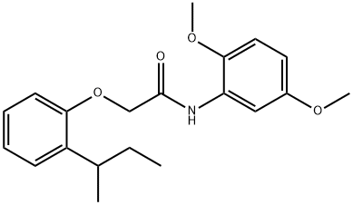 2-(2-sec-butylphenoxy)-N-(2,5-dimethoxyphenyl)acetamide Struktur