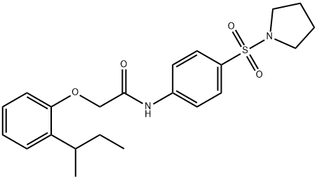 2-(2-sec-butylphenoxy)-N-[4-(1-pyrrolidinylsulfonyl)phenyl]acetamide Struktur