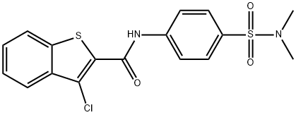 3-chloro-N-{4-[(dimethylamino)sulfonyl]phenyl}-1-benzothiophene-2-carboxamide Struktur