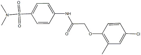 2-(4-chloro-2-methylphenoxy)-N-{4-[(dimethylamino)sulfonyl]phenyl}acetamide Struktur