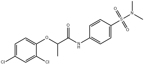 2-(2,4-dichlorophenoxy)-N-{4-[(dimethylamino)sulfonyl]phenyl}propanamide Struktur