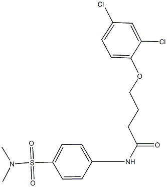 4-(2,4-dichlorophenoxy)-N-{4-[(dimethylamino)sulfonyl]phenyl}butanamide Struktur