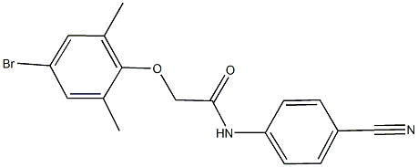 2-(4-bromo-2,6-dimethylphenoxy)-N-(4-cyanophenyl)acetamide Struktur