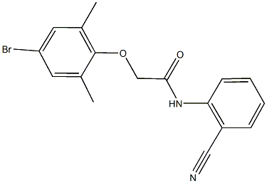 2-(4-bromo-2,6-dimethylphenoxy)-N-(2-cyanophenyl)acetamide Struktur