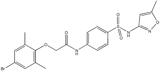 2-(4-bromo-2,6-dimethylphenoxy)-N-(4-{[(5-methyl-3-isoxazolyl)amino]sulfonyl}phenyl)acetamide Struktur