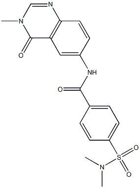 4-[(dimethylamino)sulfonyl]-N-(3-methyl-4-oxo-3,4-dihydro-6-quinazolinyl)benzamide Struktur