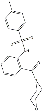 4-methyl-N-[2-(4-morpholinylcarbonyl)phenyl]benzenesulfonamide Struktur