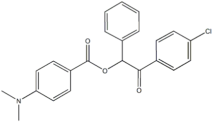 2-(4-chlorophenyl)-2-oxo-1-phenylethyl 4-(dimethylamino)benzoate Struktur