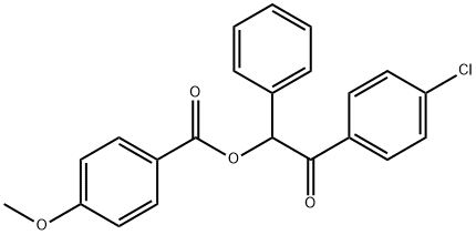 2-(4-chlorophenyl)-2-oxo-1-phenylethyl 4-methoxybenzoate Struktur