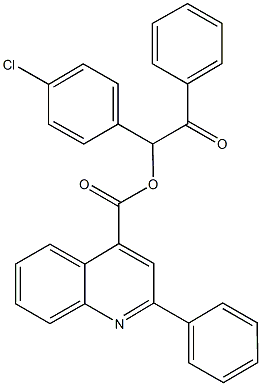 1-(4-chlorophenyl)-2-oxo-2-phenylethyl 2-phenyl-4-quinolinecarboxylate Struktur