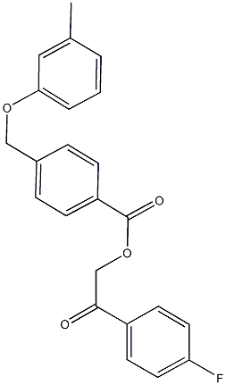 2-(4-fluorophenyl)-2-oxoethyl 4-[(3-methylphenoxy)methyl]benzoate Struktur