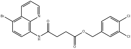 3,4-dichlorobenzyl4-[(5-bromo-8-quinolinyl)amino]-4-oxobutanoate Struktur