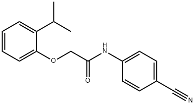 N-(4-cyanophenyl)-2-(2-isopropylphenoxy)acetamide Struktur