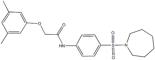 N-[4-(1-azepanylsulfonyl)phenyl]-2-(3,5-dimethylphenoxy)acetamide Struktur