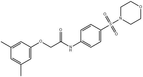 2-(3,5-dimethylphenoxy)-N-[4-(4-morpholinylsulfonyl)phenyl]acetamide Struktur